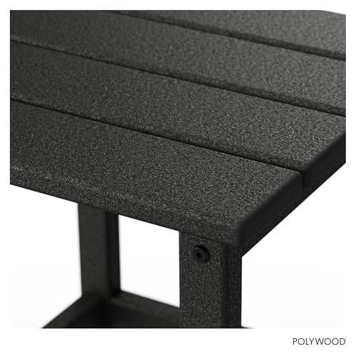 POLYWOOD Long Island 18" Side Table, Black