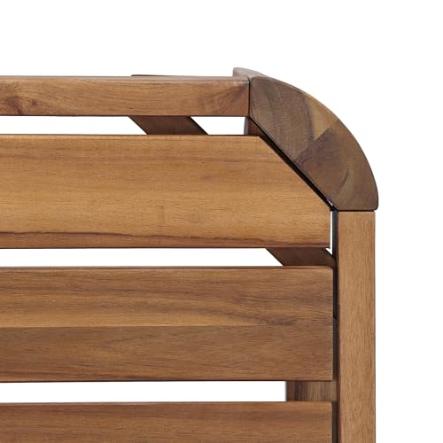 Christopher Knight Home Outdoor Acacia Wood Bench 57.25", Patio Bench Seating for 2-3 People, Solid Wood Garden Bench with Slatted Seat for Patio Deck Backyard Entryway, Teak