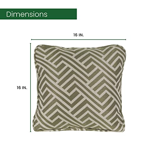 Hanover, Green Geo Stripe Indoor/Outdoor Throw, Decorative, Set of 2, 2 Pillows, 2 Count