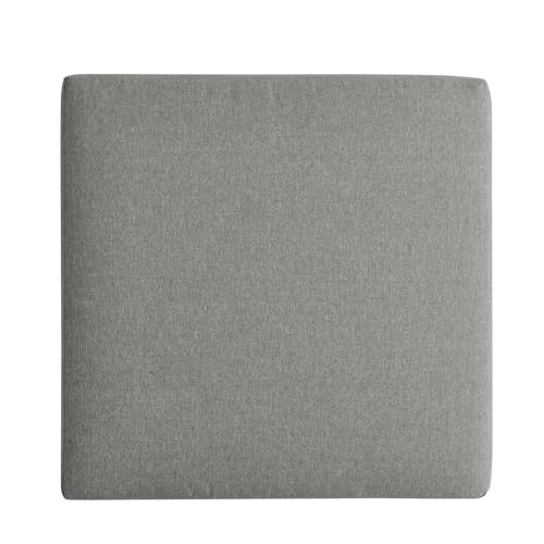 Modway Tahoe Aluminum Ottoman Gray with Weather-Resistant Cushion-Ideal as Outdoor Footstool, Patio or Sunroom Furniture