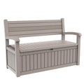 EFU Outdoor Storage Bench, Outdoor Bench with Storage, 80 Gallon Heavy-Duty&Waterproof Lockable Storage Bench Outdoor for Patio, Garden, Porch (Light Brown)