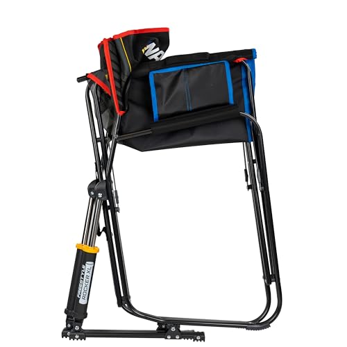 GCI Outdoor NASCAR Freestyle XL Rocker Camping & Sideline Sports Chair | Portable Folding Rocking Chair with Durable Armrests & Drink Holder | Great for Big and Tall, Black