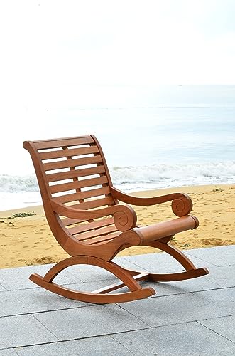 Safavieh Outdoor Collection Sonora Rocking Chair, Teak Brown