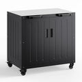 Outdoor Grill Cart with Storage Cabinet, Outdoor Cooking Table, Made Entirely of Stainless Steel, Grill Station for Kitchen Prep, Working Table, Lawn & Garden