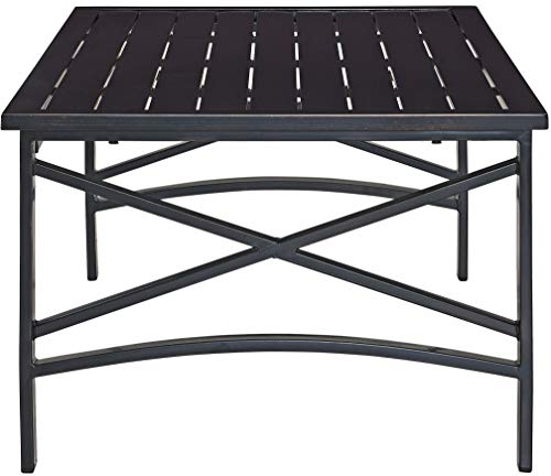 Crosley Furniture Kaplan Weather Resistant Metal Outdoor Coffee Table for Patio, Deck, Porch, Oiled Bronze