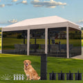 Quictent 10'x20' Pop up Screened Canopy Tent with Mosquito Netting, Portable Easy up Outdoor Screen House Shelter for Patio, Camping and Picnic, Includes Wheeled Carry Bag
