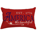 RABUSOFA 4th of July Patriotic Signs Throw Pillow Covers 12x20 Inch,Red White and Blue Memorial Day Outdoor Independence Day Fourth of July Lumbar Cushion Case Decoration for Home