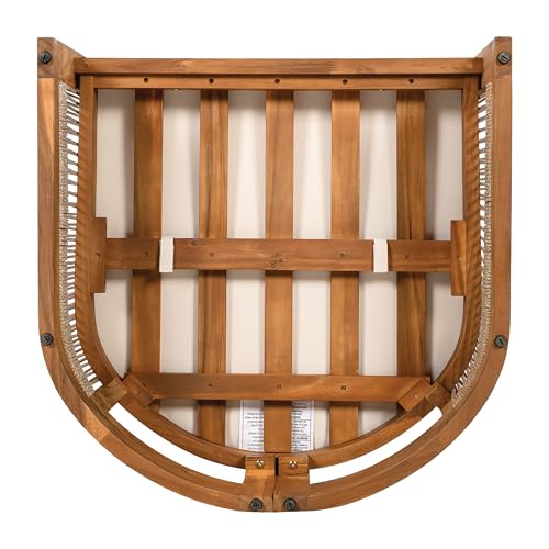 Christopher Knight Home Dora Set of 2 Patio Club Chair with Cushions, Acacia Wood Lounge Chair Outdoor, Woven Accents, Curved Design Side Chair for Balcony Backyard Garden Poolside, Beige + Teak