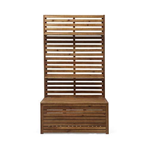 Christopher Knight Home Priscilla Outdoor Wooden Hall Tree, Teak Finish