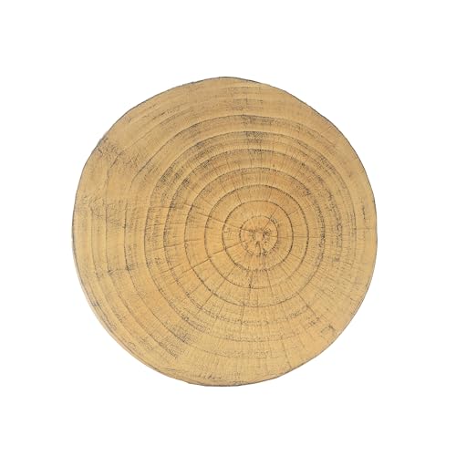 Christopher Knight Home Outdoor Side Table,Hollow Design End Table,Patio Garden Stool Table,Decorative Accent Table for Patio Balcony Beach Pool Side,Lightweight Concrete,Wood Like Texture,Natural