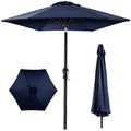 Best Choice Products 10ft Outdoor Patio Umbrella, Outdoor Table Umbrella, Yard Umbrella, Market Umbrella with 8 Sturdy Ribs, Push Button, Tilt and Crank - Navy Blue