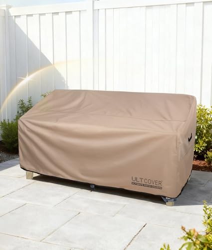 ULTCOVER Patio Furniture Sofa Cover 60W x 35D x 35H inch Waterproof Outdoor 2-Seater Loveseat Cover