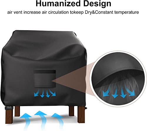 Patio Chair Covers Waterproof, Mrrihand Lounge Deep Seat Cover, Heavy Duty Outdoor Lawn Patio Furniture Covers (29" W x 30" D x 36" H - 2 Pack)