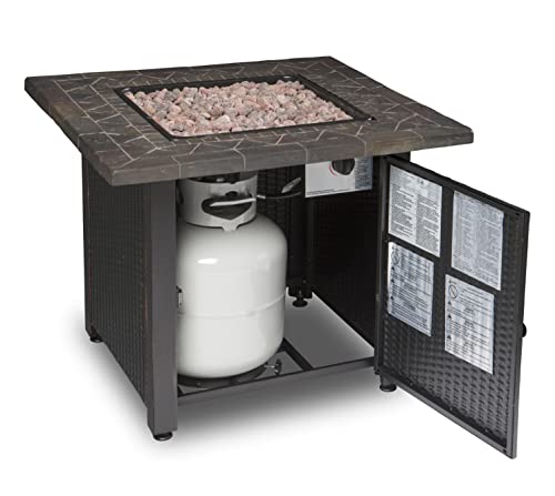 Endless Summer 30" Gas Outdoor Fire Pit Table with Resin Mantel