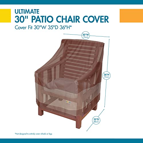 Duck Covers Ultimate Waterproof Patio Lounge Chair Cover, All Weather Protection, Durable Outdoor Lawn Patio Furniture Covers, 30W x 35D x 36H inch, Patio Chair Covers for Outdoor Furniture