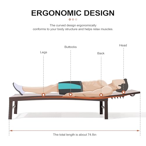 Crestlive Products Lounge Chair Outdoor Set of 2, Metal Pool Chaise Lounge Chairs, Adjustable Five-Position Tanning Recliner, All Weather for Patio, Beach, Yard, Pool (Beige)