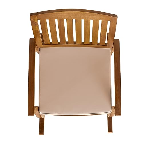 Christopher Knight Home Selma Acacia Rocking Chair with Cushion, Teak Finish