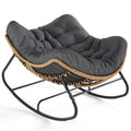 Aoitun Ergonomic Outdoor Racking Chair - All-Weather HDPE Patio Rocking Chair for Front Porch, 300 LBS Capacity