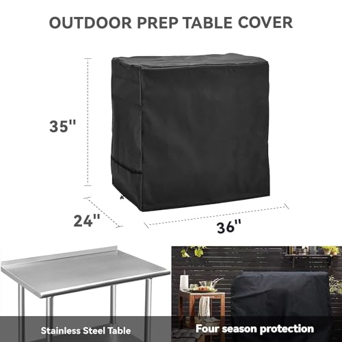 Wnanan Outdoor Prep Table Cover - Heavy Duty Waterproof Cover for Keter Unity Small Portable Table, Compatible with 36 inch Outdoor Utility Cart and Storage Cabinet
