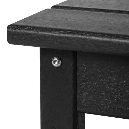 WestinTrends Malibu Outdoor Coffee Table, 35" x 17.5" All Weather Poly Lumber Patio Adirondack Coffee Table for Garden Lawn Porch Balcony, Black