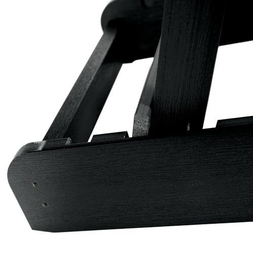 highwood Hamilton Made in the USA Folding and Reclining Adirondack Chair, Adult Size, Black