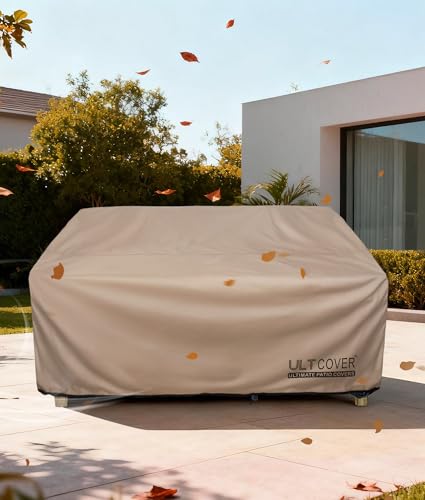 ULTCOVER Waterproof Outdoor Sofa Cover - Heavy Duty Patio Bench Covers 58W x 28D x 35H inch