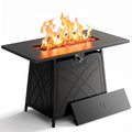 BALI OUTDOORS Propane Fire Pit Patio Outdoor Fire Pit Table Large Firepits for Outside Black