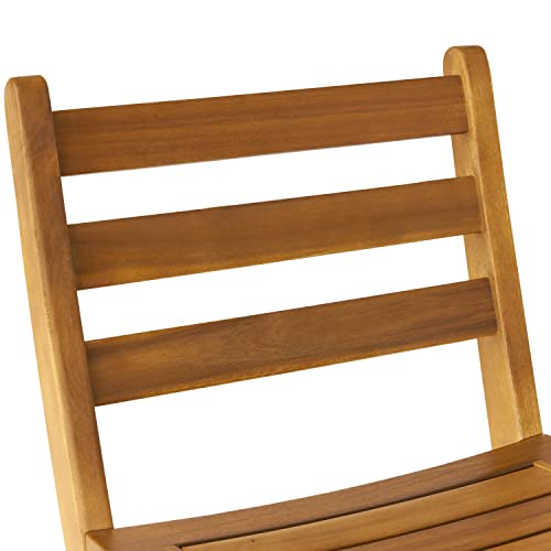 Christopher Knight Home Tundra Outdoor Foldable Wood Barstool Set, 2-Pcs Set, Natural