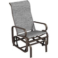 Yaheetech Outdoor Patio Glider, Rocking Lounge Chair with Sling Fabric and Steel Construction for Porch Patio Balcony Set of 1