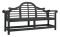 SAFAVIEH Outdoor - Khara Garden Bench - Dark Slate Grey - Solid Wood - Lutyens-Inspired Slatted Design - Ideal for Patio, Deck, Porch, Garden, 17.7" Seat Height (PAT6705K)