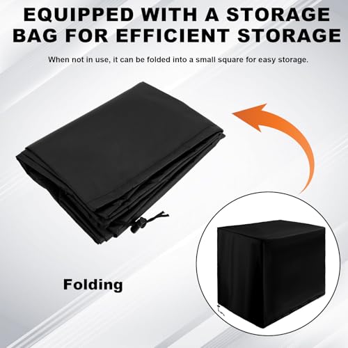 Fukaisu Cover for Devoko 30-Gallon Outdoor Deck Storage Box, 22.8x19.9x16.9in/58x50.5x43cm Waterproof & Reusable Patio Outdside Deck Tool Box Cover with Drawstring Design