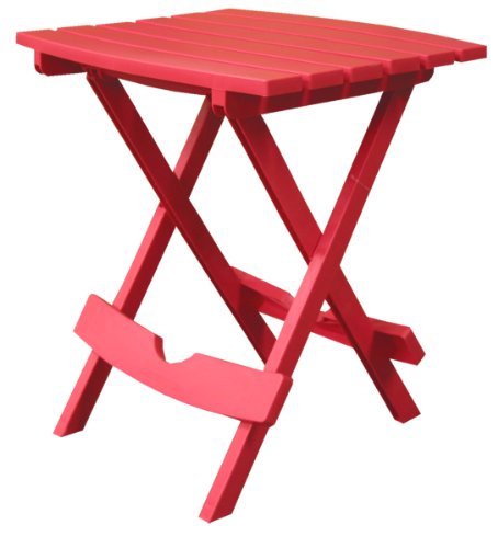 Adams Manufacturing 8500-26-3700 Plastic Quik-Fold® Side Table, Cherry Red