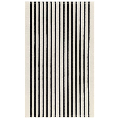 KILOCOCO Beige Striped Rug 3x5 Indoor Outdoor Rugs Front Door Rugs Hand Woven Cotton Washable Striped Layered Doormats for Front Porch/Kitchen/Farmhouse/Entryway/Patio