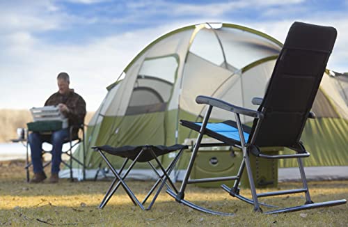 Guide Gear Camping Chair Foot Stool, Folding, Collapsible, Portable Footrest Black