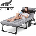 ABORON Chaise Lounge Chair,5 Positions Padded Outdoor Tanning Chair,Heavy Duty Portable Lounge Chair for Outdoor Sunbathing Patio Pool Lawn Deck Poolside,Support up to 440 Lbs