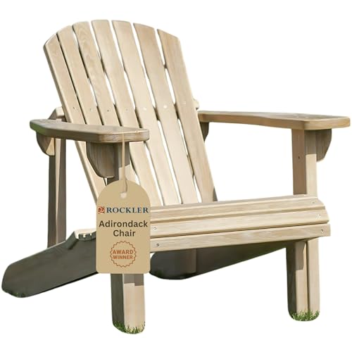 ROCKLER Adirondack Chair Plans with Cardboard Templates – Easy-to-Build - Classic Adirondack Chair Plan Only -Includes Step-By-Step Instructions for Entire Construction Process – Made in USA