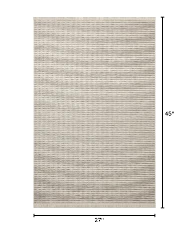Loloi Amber Lewis Malibu Collection MAB-04 Beige/Dove 2'-3" x 3'-9" Accent Rug