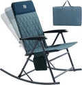 Timber Ridge 3-Level Adjustable Rocking Camping Chair, Ergonomic Padded High Back, Supports 300 LBS, Stable Anti-Tip Rocker, Hard Armrests for Easy Standing, Portable for Patio, Lawn & Tailgating