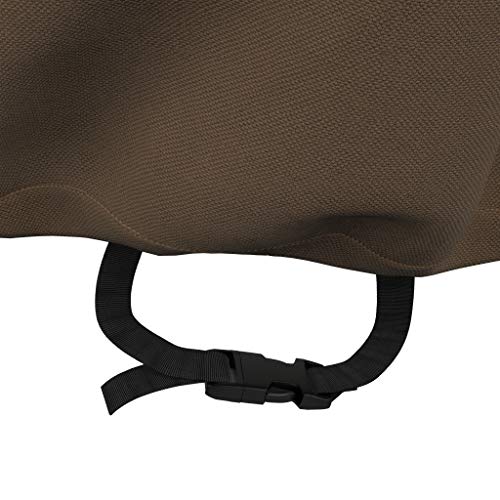 Amazon Basics Outdoor Patio Furniture Cover, Waterproof, UV Resistant, Weather Protection with Secure Straps, Large, Beige/Tan, 110" x 84"