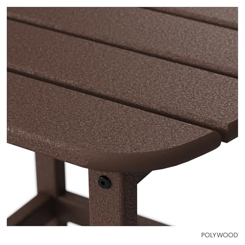 POLYWOOD SBT18MA South Beach 18" Outdoor Side Table, Mahogany