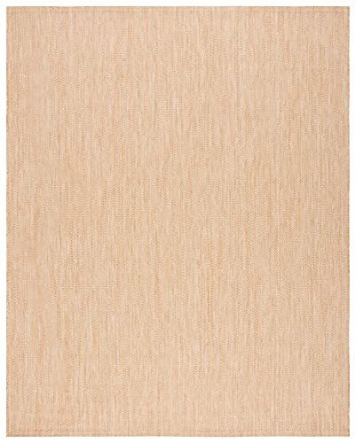 SAFAVIEH Washable Rug Outdoor Courtyard Collection - 9' x 12', Natural & Cream, Non-Shedding & Easy Cleaning, Ideal for Patio, Backyard, Mudroom (CY8022-03012)
