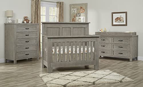 Soho Baby Hanover Premium Soft Closing 5-Drawer Dresser Chest Dresser, Oak Gray