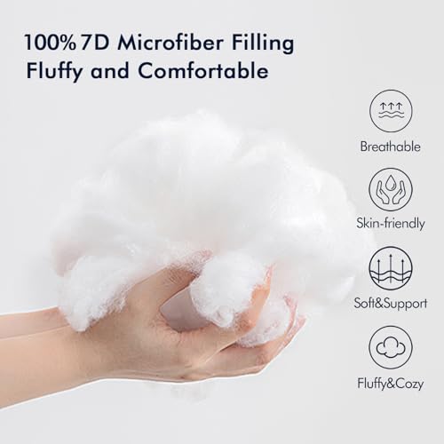MIULEE Pack of 4 18x18 Outdoor Pillow Inserts, Water-Resistant Throw Pillow Inserts Decorative Premium Square Pillow Stuffer Sham for Porch Swing Couch Sofa Cushion Patio Furniture