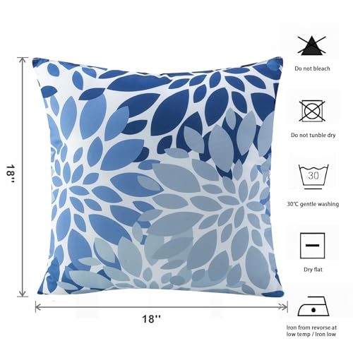 XXPILOS Outdoor Throw Pillows - Decorative Pillows with Insert Included Set of 2 Outdoor Pillows for Patio Furniture 18x18 Inch