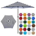 Blissun 7.5 ft Patio Umbrella, Yard Umbrella, Outdoor Market Umbrella with Push Button Tilt Crank (Black&White)
