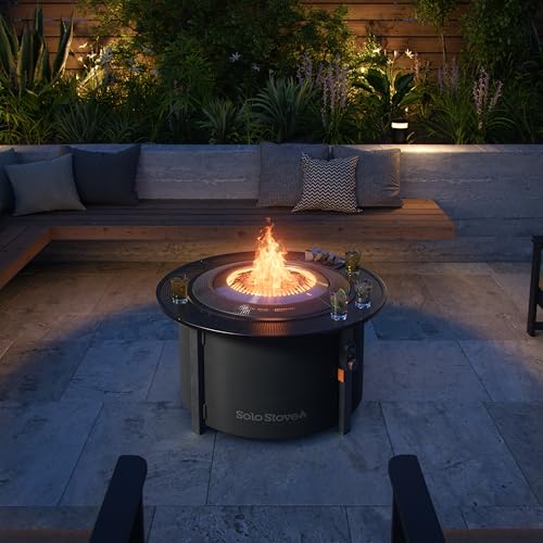 Solo Stove Infinity Flame Propane Fire Pit | Outdoor Gas Fire Pit Table, Smokeless Signature Flame Design, Durable Stainless Steel | 42” Diameter x 20” H - Tank Not Included, Seats 5 to 8
