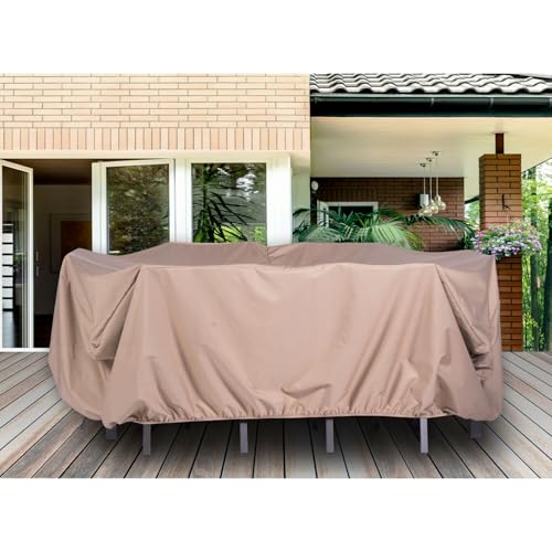 Hanover Outdoor Rectangle Furniture Cover for 7-Piece Dining Set, Waterproof, Weatherproof, 94.5" L x 70.8" W x 29.52" H