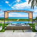 AECOJOY Pergola 9' x 12' Outdoor Pergolas, Pergolas and Gazebo Clearance, Retractable Metal Pergola with Sun Shade Canopy for Patio, Backyard, Garden