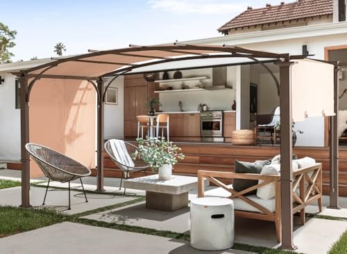 Universal Doubleton Steel Pergola Replacement Cover for Pergola Structures L-PG080PST, 80''x 205'' (Beige)