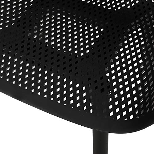 Christopher Knight Home Davina Outdoor Dining Chair (Set of 2), Polypropylene, Black